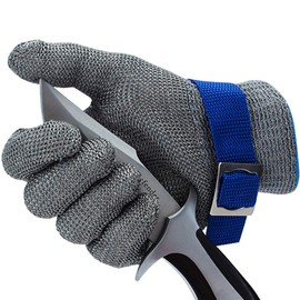CPTDCL Level 9 Cut Resistant Stainless Steel Glove with Metal Wire, Durable, Rustproof, Butcher Glove for Kitchen (XL)