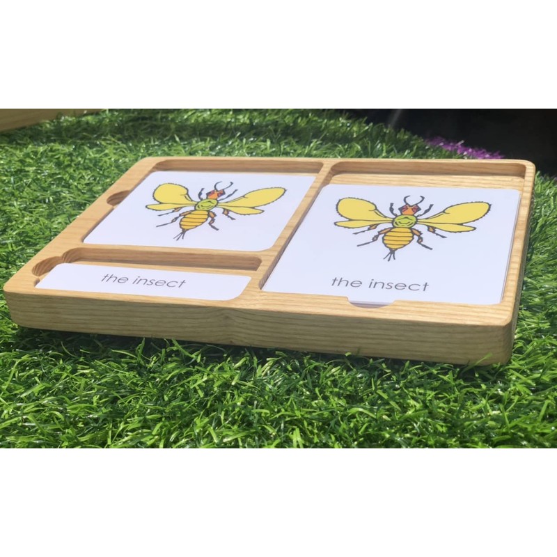 KIHACO Display Tray for Three Part Card Montessori