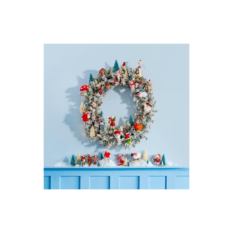 Sheep With Christmas Tree Hanging Decoration