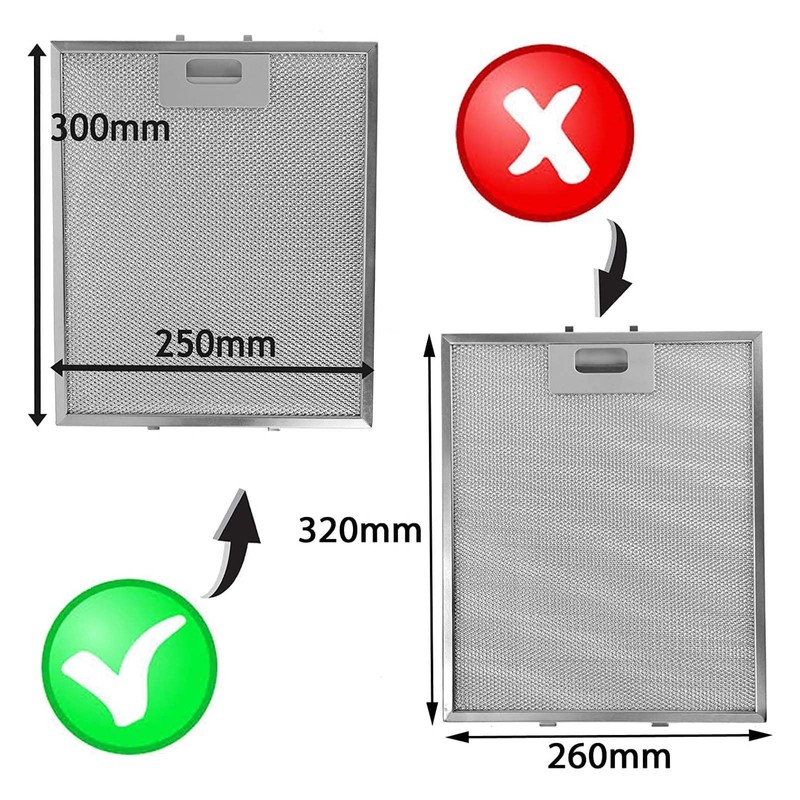 SPARES2GO Metal Mesh Filter for Rangemaster Cooker Hood Kitchen Extractor
