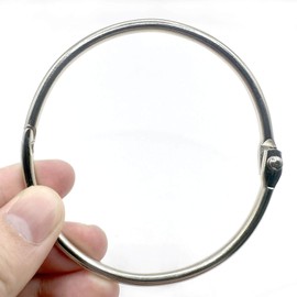 3 Inch Big Loose Leaf Binder Rings,8 Pack Large Binder Rings Office Book Rings Paper Rings,Metal Key Ring Keychain Binder Clips,Nickel Plated Steel Binder Rings for School Home Office (Silver)