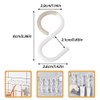 YUHENGCT 9 Pack White Plastic S Hooks for Hanging, Flexible