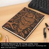 Millya Faux Leather Hardcover Notebook Owl Pattern Embossed Travel Journal