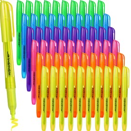 Thenshop 60 Pcs Highlighter Bulk Assorted Colors Highlighter Markers Chisel Tip Highlighter Pens for Operation Christmas Bulk Office Supplies Pack