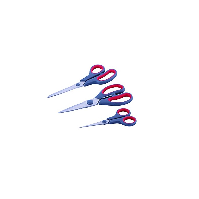 Avanti Dura Edge Scissors 3-Pieces Set,Blue/Red