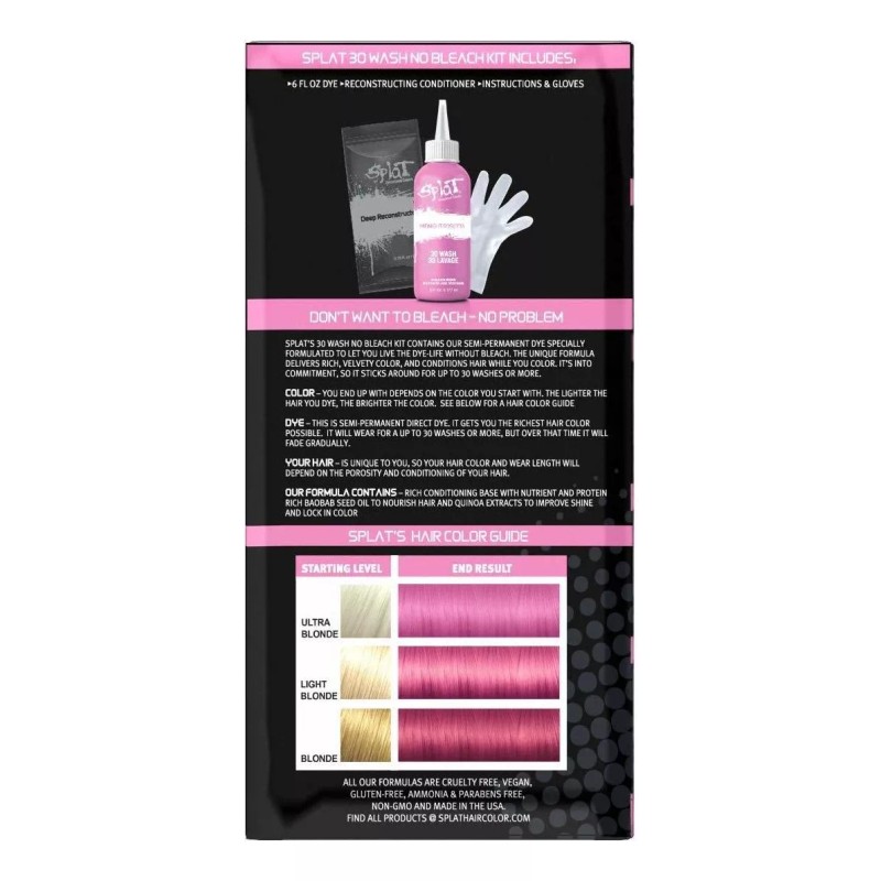 Splat Tinte Semipermanente Rosa Rosetta Midnight