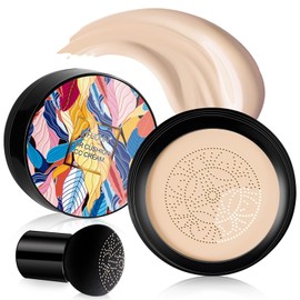 Air Cushion CC Cream，2024 nuevo Air Cushion CC Cream，CC Cream Cojín Aire con Base de Maquillaje en Forma de Cabeza Hongo Larga Duración Impecable Crema CC Cojín de Aire(natural)