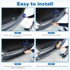 37.4"x2.56" Bumper Guard for Car, Carbon Fiber Leather Guard