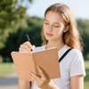 HOMIKLSA Notebook A5 Squared, Pack of 5 Kraft Cover Notebook