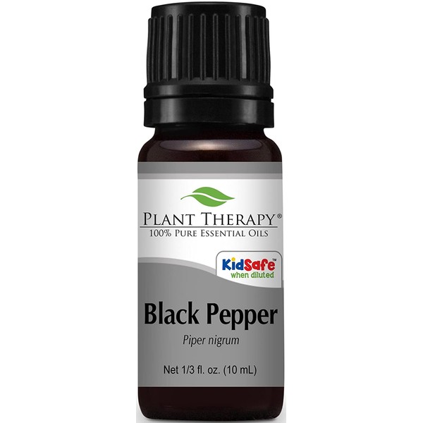 Plant Therapy Black Pepper Essential Oil 10 mL (1/3 oz) 100% Pure, Undiluted, Therapeutic Grade