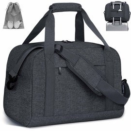 FIORETTO for Easyjet Cabin Bag 45x36x20, Travel Underseat Hand Luggage Bag with Laptop Compartment, Carry on Weekend Overnight Holdall Bag with 6 Compartments for Women & Men 32L Grey