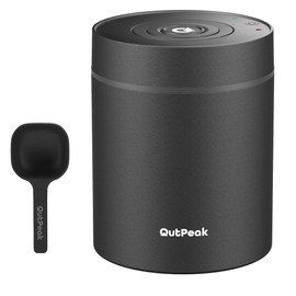 OUTPEAK Neo 2025 Kilo Auto Vacuum Coffee Canister, 1.5L Capacity for 17.6oz of Coffee Beans, One-Button Operation, Stainless Steel Coffee Storage Container with Scoop (Barista Champion's Choice)