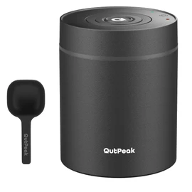 OUTPEAK Neo 2025 Kilo Auto Vacuum Coffee Canister, 1.5L Capacity for 17.6oz of Coffee Beans, One-Button Operation, Stainless Steel Coffee Storage Container with Scoop (Barista Champion's Choice)