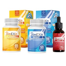 SlimEXin® Power Trio Morning Burn + Acute Bitter Drops + Night Burn Extreme Metabolism, Fast & Finally - with High-Quality Natural Ingredients for Women and Men