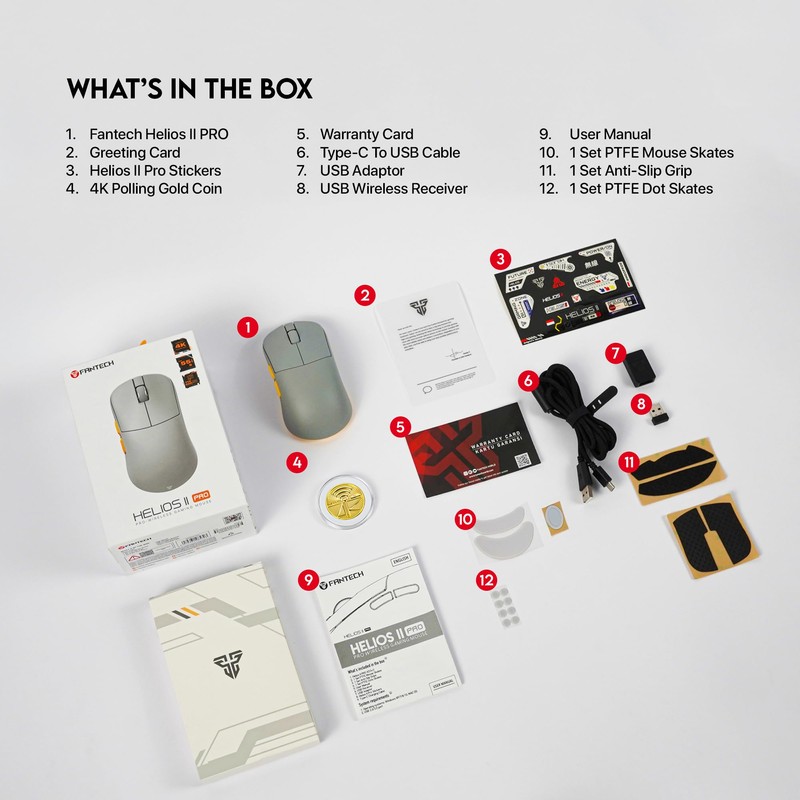 Fantech HELIOS II PRO 4K Wired / 2.4GHz Wireless, 4K