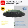 LENDOO Umbrella, stormproof, compact folding umbrella, stormproof, automatic, large pocket