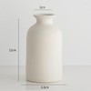 12cm White Ceramic Small Vases Set for Dry Flowers Minimalist