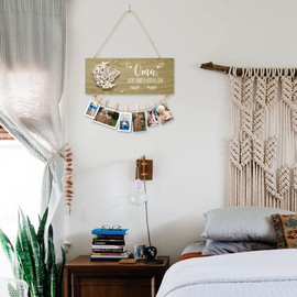 KAIRNE Oma Holzschild mit Spruch,Oma Geschenk,Oma Geburtstagsgeschenk,DIY Oma Wir Haben Dich Lieb Wand Deko für Wohnzimmer Schlafzimmer,Personalisierte Geschenke für Oma von Enkelkindern Enkelkinder