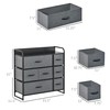 HOMCOM 7-Drawer Dresser, Fabric Chest of Drawers, 3-Tier Storage Organizer