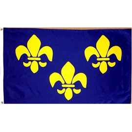 Fleur De Lis Blue Flag 3'x5' French Historical Banner