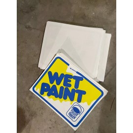 RARE Vintage FULLER O’BRIEN PAINTS Sign Cardstock Advertising Berkley Wet Paint