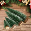 Fuyuleyo 6Pcs Mini Christmas Tree Bottle Brush Trees, Miniature Snow