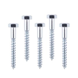 RADSO® M8 (8mm x 60mm) Hex Head Coach Screw - Zinc Plated-DIN571- For Wood, Masonry, Brick, and Concrete. Ideal for TV, Fence, Shelves, Decking and other Professional & DIY Projects- Pack of 10