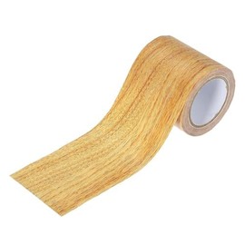 DOTUHAO Wood Tape, 2 Roll Wood Grain Repair Tape, Woods Grain Tape 2.2" x 15', Self Adhesive Realistic Textured Repair Tape Patch for Tables, Doors, Windows, Floors (Light Yellow)