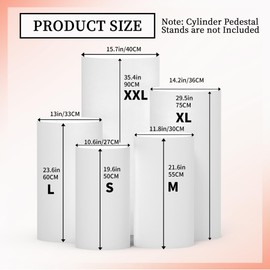 JKLUMI Set of 5 Cylinder Pedestal Covers, Multicolor Cylinder Stands Cover for Party Cylinder Covers for Birthday Wedding Parties Dessert Tables Decor