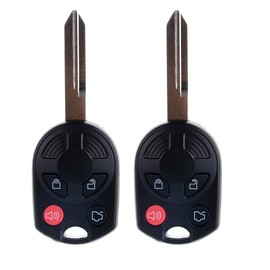 SCITOO 2 PCS Key Fob Keyless Entry Remote Control Fits 2009-2015 for Ford Flex 2000-2012 for Ford Focus 2006-2012 for Ford Fusion (FCC OUCD6000022) 4 Buttons