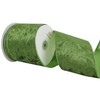 HUIHUANG 4 inch Moss Green Velvet Wired Ribbon Green Velvet