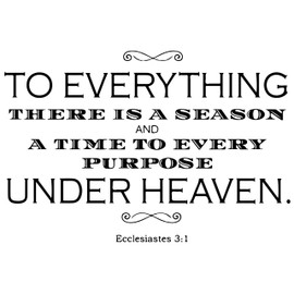 Omega Products Corporation Ecclesiastes 3:1 to Everything There is a Season… Vinyl Decal Sticker Quote - Small - Black