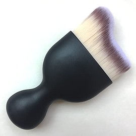 Kabuki - Pinceles para base de polvo, brocha para difuminar la cara, brocha para rubor, brocha gruesa y densa en forma de S, multifunción, brocha de maquillaje cosmético, crema líquida, mineral mezcla, pincel corrector, color blanco