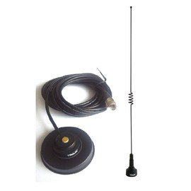 Tram 1181 1235 Amateur Dual-Band NMO 18.5 inch Antenna VHF 140-170 & UHF 430-470 MHz for Mobile Radios 2 Meter 70 Centimeters w/PL-259 UHF Mag Mount