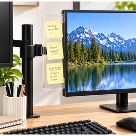 Monitor Memo Board for Desktop Organization – Acrylic Note Holder for Home & Office Workspace