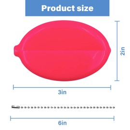 DEEZOMO Oval Squeeze Coin Holders - Coin Purse for Women Colorful Coin Purse with Chain for Men Women Shopping Traveling Popular Color (Neon Pink)