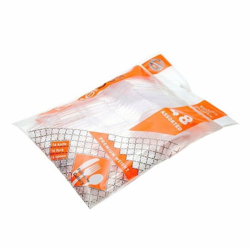 betterbest [48 Piece] Better Best Clear Disposable Plastic Cutlery Set,