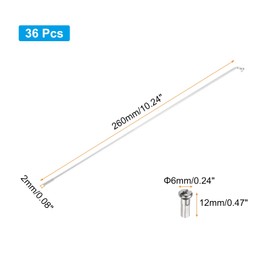 PATIKIL 14G Bicycle Spokes 260 Mm/10.24 Inch, 36 Pcs Stainless Steel J Bend 2mm Mountain Bike Spokes with Brass Nipples for City Road Bike Electric Bike MTB Wheel Spokes, Silver