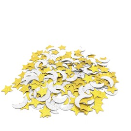 Twinkle Twinkle Little Star and Sliver Moon Confetti for Birthday Party Baby Shower Wedding Party Decor and Table Decor Confetti Glitter Paper Confetti 200 Pcs