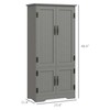 HOMCOM 48.5" Kitchen Pantry Cabinet with 2 Adjustable Shelves and