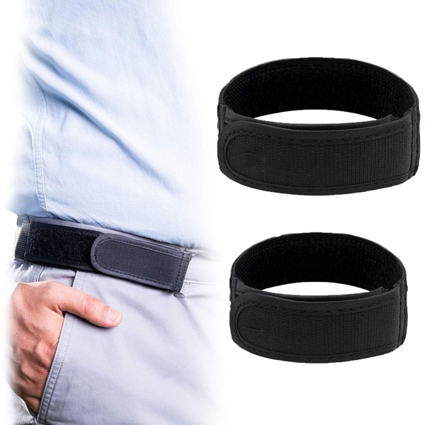 QXCFTW 2Pcs No Buckle Belts for Men, Buckless Belt for