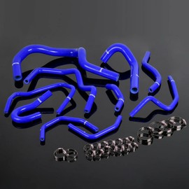 G-PLUS Silicone Radiator Coolant Hose Pipe Kit Clamps Compatible With 1998-2001 Honda CRV MK1,Blue