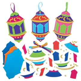 Baker Ross FN361 Ramadan Lantern Mix and Match Kits - 6 Pack, Ramadan Craft Pack for Children