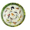 Colourful Round Tin Tea/Drinks Tray - British GARDEN BIRDS Design