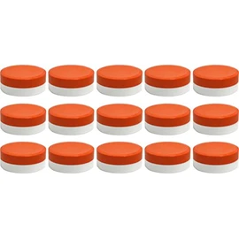 15 Ointment Jar Containers for Pads Cream/Ointment Kruke 40ml Capacity with Orange Coloured Lids – Made in Germany