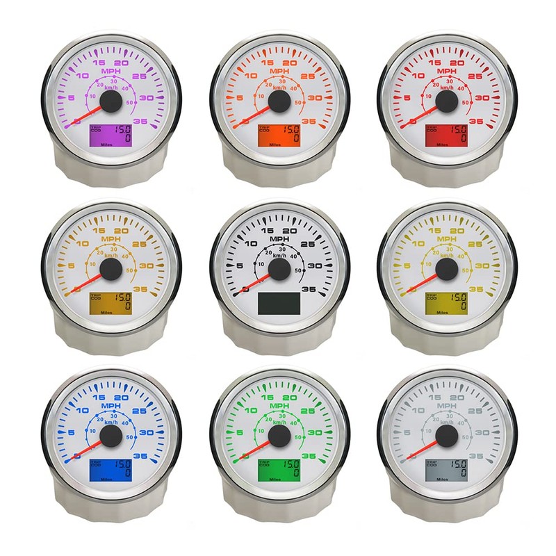 ELING Marine Auto GPS Speedometer Speedo Velometer 0-35MPH 0-55KM/H Odometer