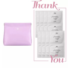 IOPE 시그니처 라벤더 파우치 & 아이오페 스킨 부스터 앰플 필 패드 8매 세트 Signature Lavender Pouch & Iope Skin Booster Ampoule Peel Pad Set of 8