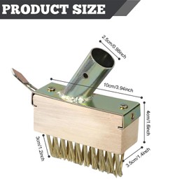 Pack of 2 Joint Brush, Steel Brush, Weed Brush, Joint Scraper, Joint Brush with Hooks and Metal Bristles, Weed Grout Brush, Garden Broom for Weeds, Moss and Algae