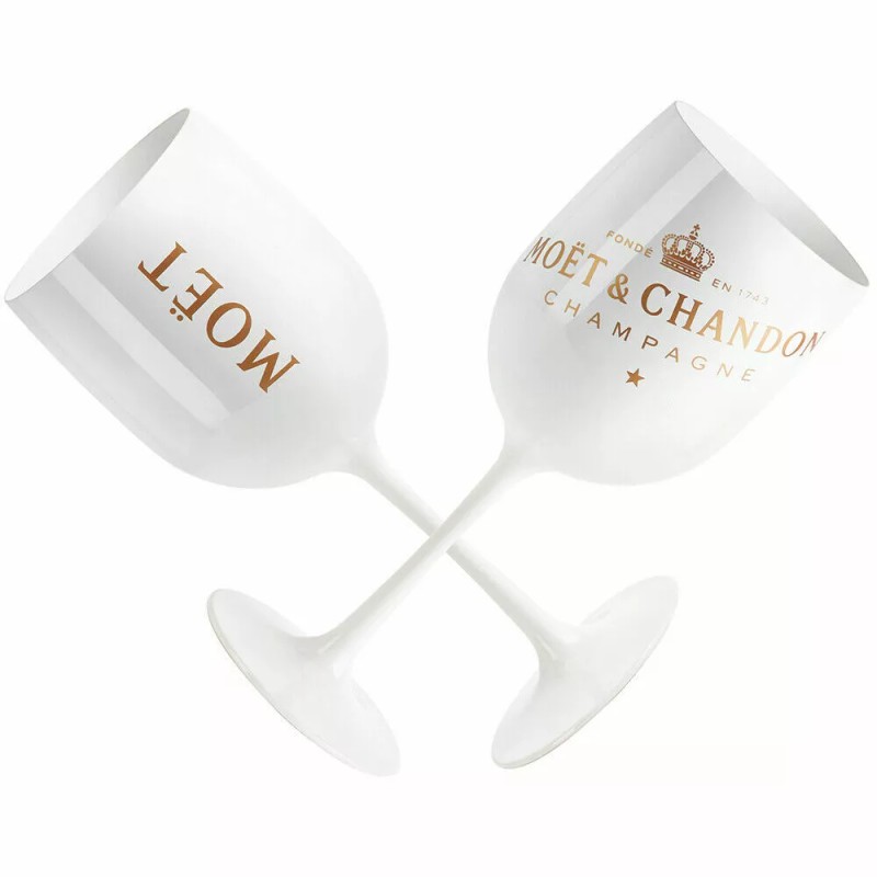 Moet & Chandon White Ice Imperial Acrylic Champagne Glasses x