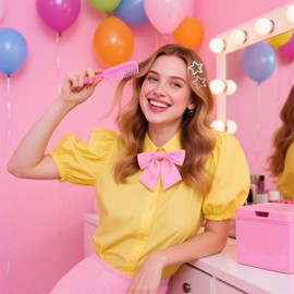 Flomiara 6pcs Hair Claw, Mini Hair Clips, Small Pentagram Hairpins Hairs Accessories for Women Girls, Star Mini Barrettes Hair Claws Styling Accessories for Photograph Daily Party, Pink Blue Purple